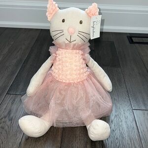 NWT Loving kindness ballerina like cat stuffed animal with tulle tutu and roses